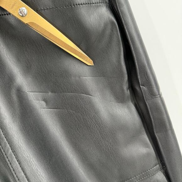 Pistola Pants SZ 24W Tammy High Waist Button Fly Black Faux Leather Trousers NWT - Picture 6 of 16